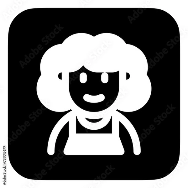 Fototapeta Editable middle aged woman avatar vector icon. User, profile, identity, persona. Part of a big icon set family. Perfect for web and app interfaces, presentations, infographics, etc