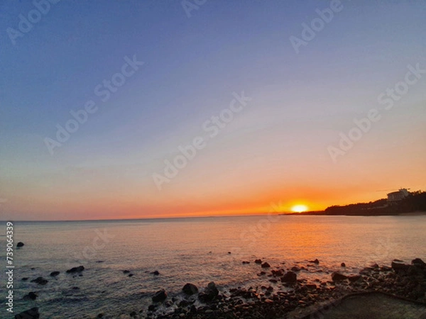 Fototapeta sunset on the beach