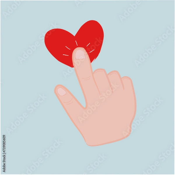 Fototapeta Symbol of liking someone’s post, like button