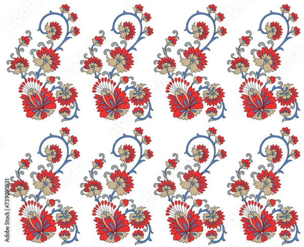 Obraz seamless vector paisley  design on background