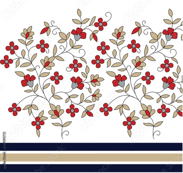 Obraz seamless vector paisley  design on background