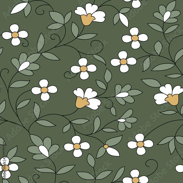 Obraz seamless vector paisley  design on background