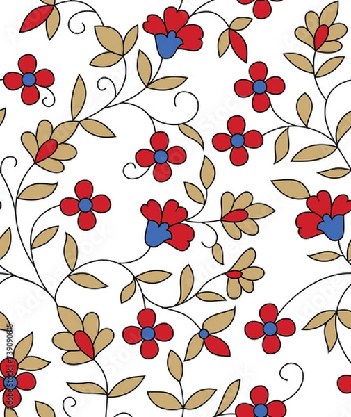 Obraz seamless vector paisley  design on background