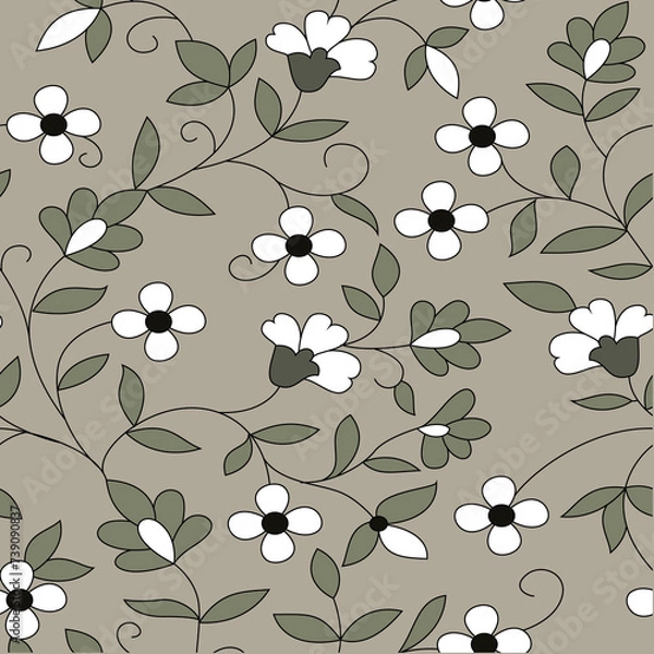 Obraz seamless vector paisley  design on background