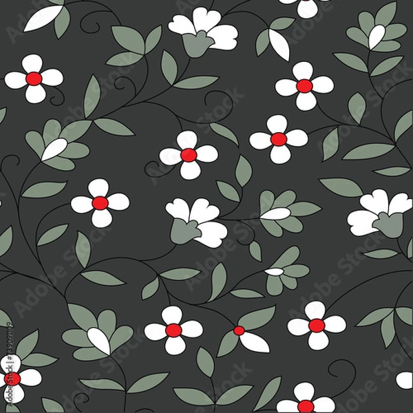 Obraz seamless vector paisley  design on background