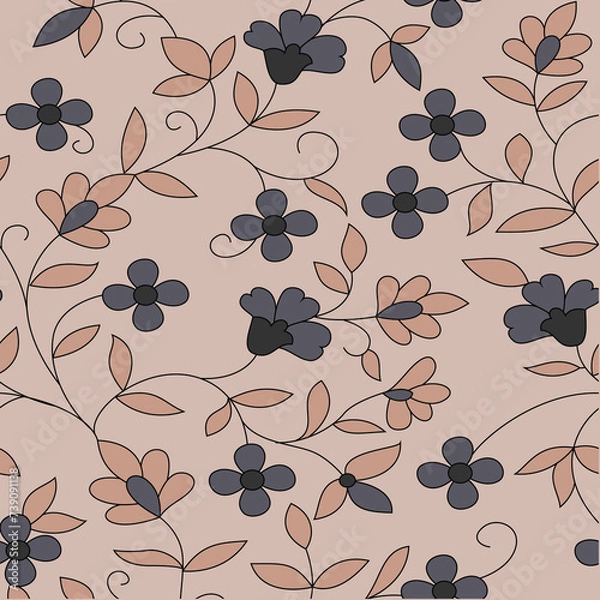 Obraz seamless vector paisley  design on background