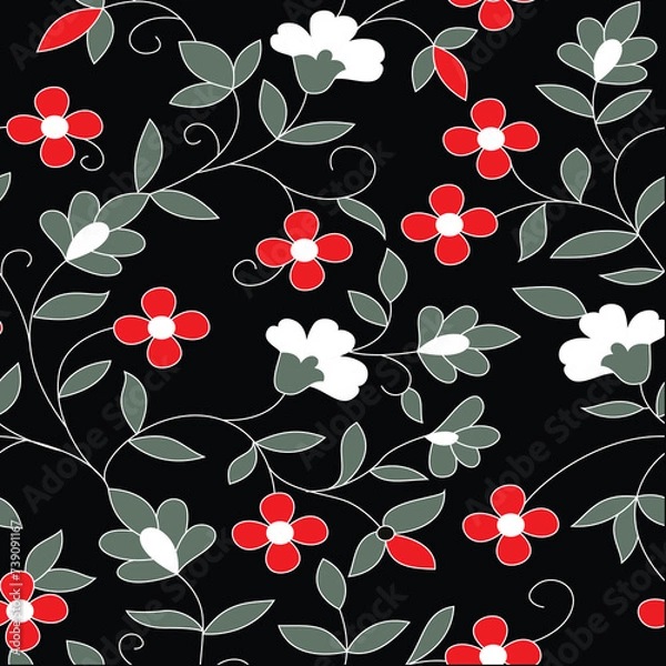 Obraz seamless vector paisley  design on background