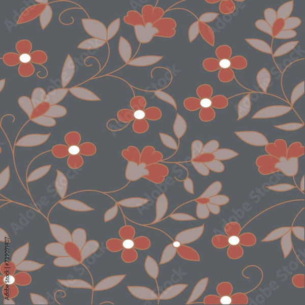 Obraz seamless vector paisley  design on background