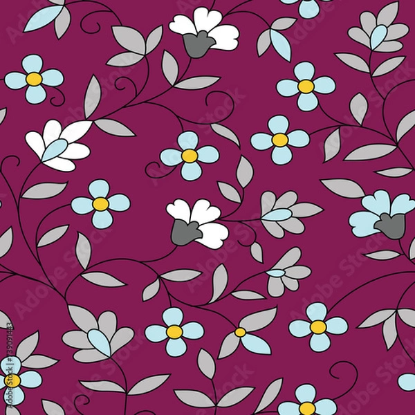 Obraz seamless vector paisley  design on background