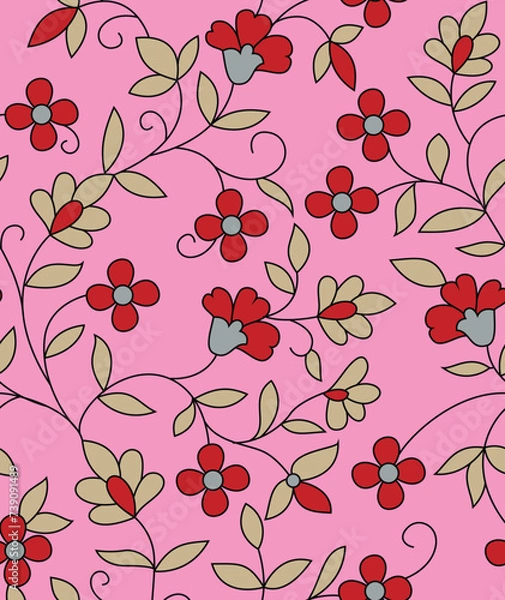 Obraz seamless vector paisley  design on background