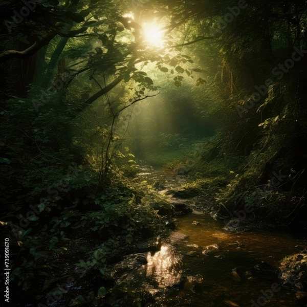 Obraz forest in the night