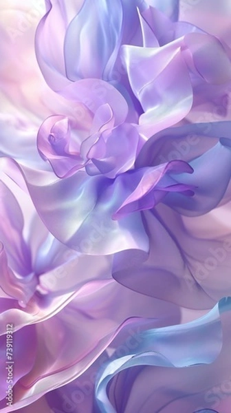 Fototapeta Wisteria Silk: Extreme macro unveils the silky allure of wisteria petals in fluid waves.