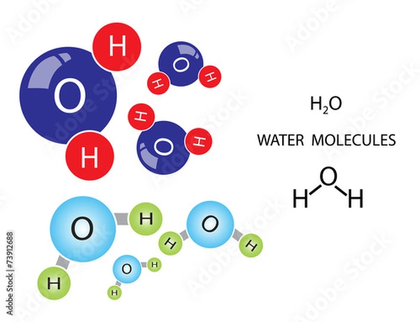 Obraz Water molecule