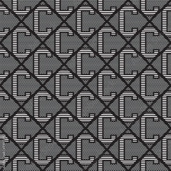 Obraz C monogram pattern repeat illustration vector design