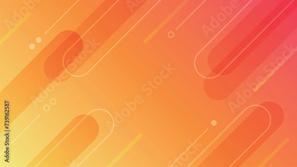 Obraz 幾何学的オブジェクトとグラデーション背景