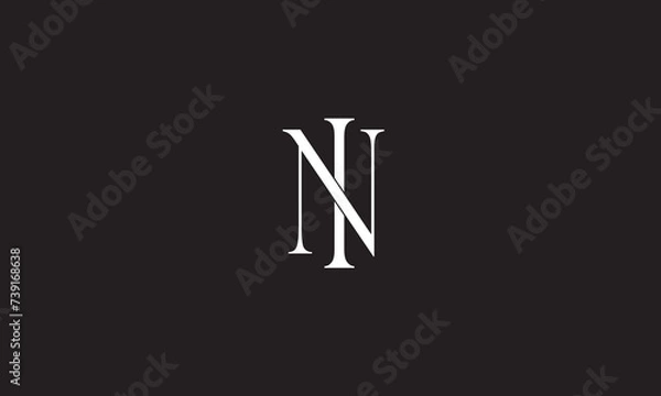 Fototapeta  IN, NI , N , I, Abstract Letters Logo