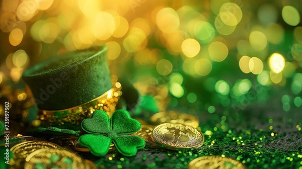 Obraz St patrick day background. Generative Ai.