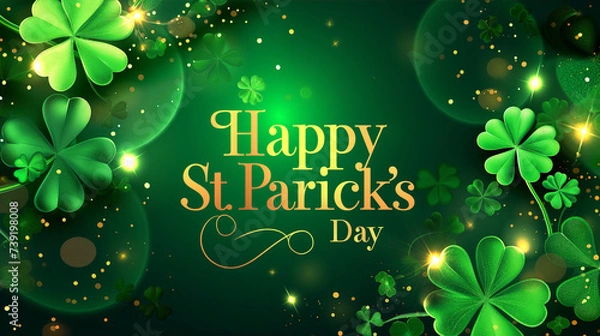 Obraz St patrick day background. Generative Ai.