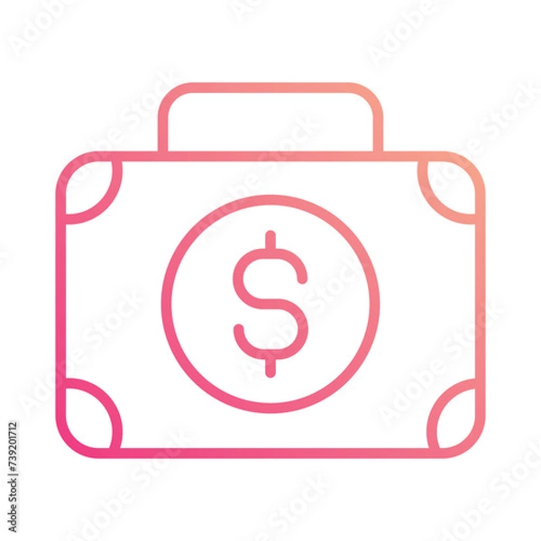Fototapeta Briefcase icon vector, stock illustration
