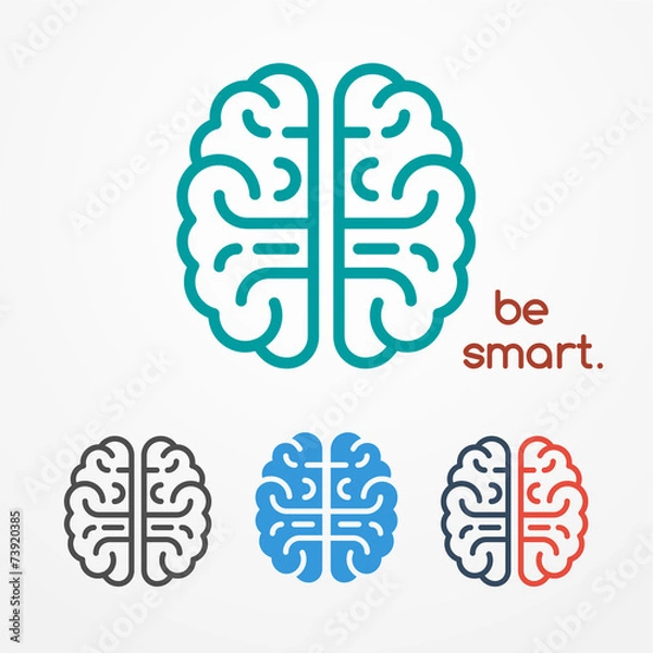 Fototapeta Brain logo set