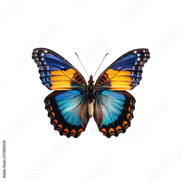Fototapeta Colorful butterfly in transparent background