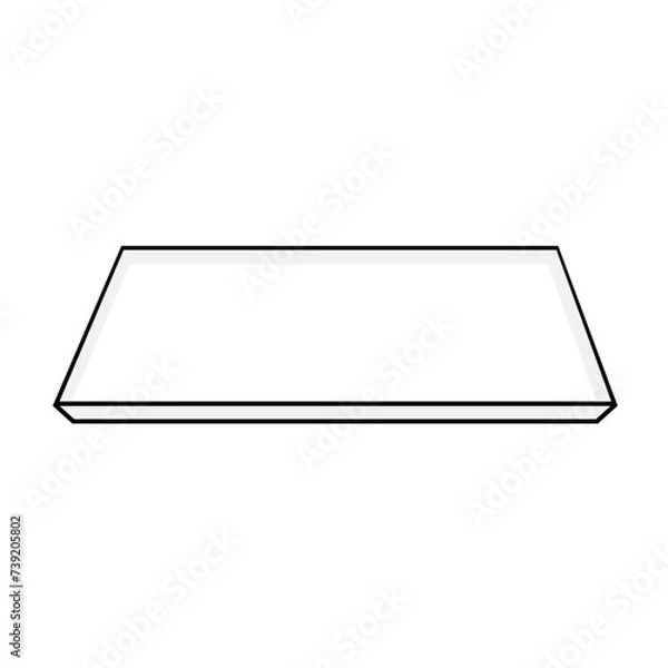 Obraz 長方形の白いお皿