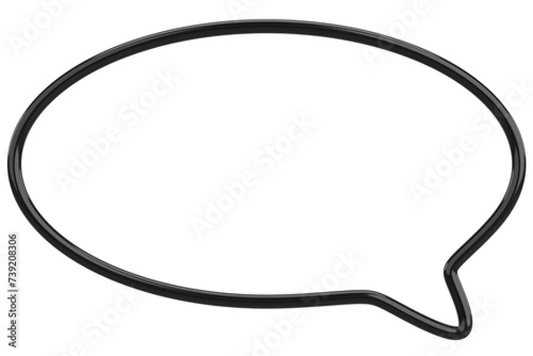 Obraz Speech Bubble. Text Box. 3D Illustration.