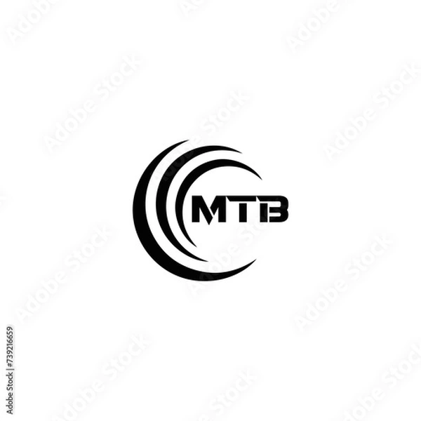 Fototapeta MTB logo. M T B design. White MTB letter. MTB, M T B letter logo design. Initial letter MTB linked circle uppercase monogram logo. M T B letter logo vector design. top logo, Most Recent, Featured,