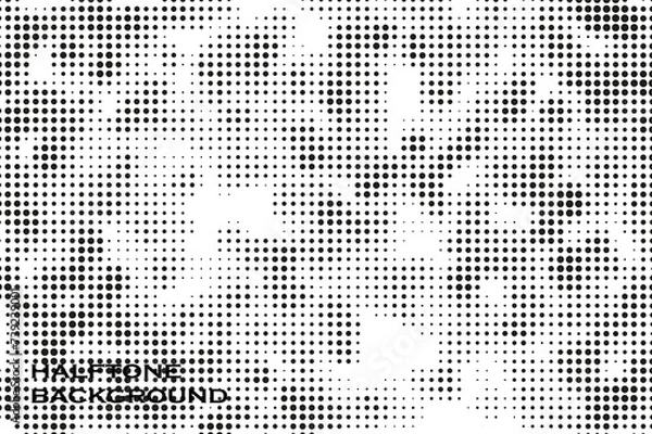 Fototapeta Minimalist Monochrome Frame with Seamless Vector dots