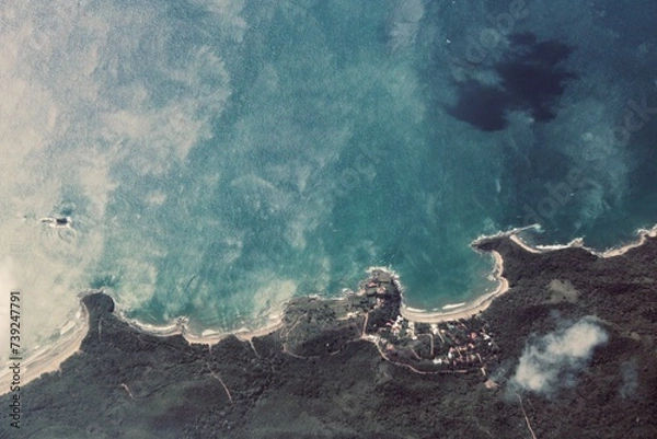 Obraz beach and ocean from above