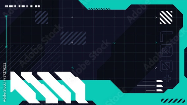 Obraz modern abstract futuristic background with cyberpunk style design
