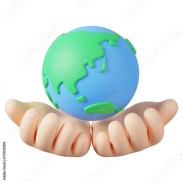 Fototapeta 식목일 3D 오브젝트