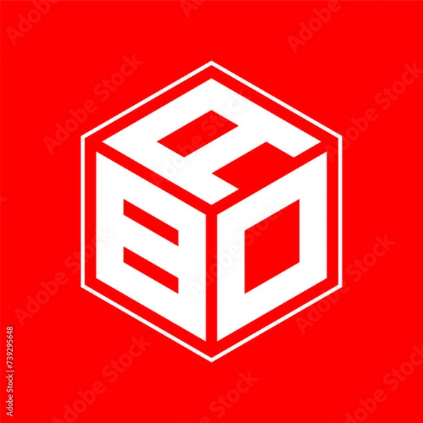 Obraz Hexagon ABD logo design vector | Hexagon ABD Font logo design vector | hexagon ABD template design vector