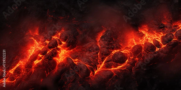 Obraz Dramatic volcanic lava eruption