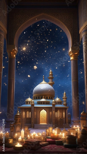 Obraz a beautiful mosque ai created