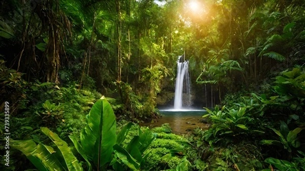 Obraz waterfall background very cool 