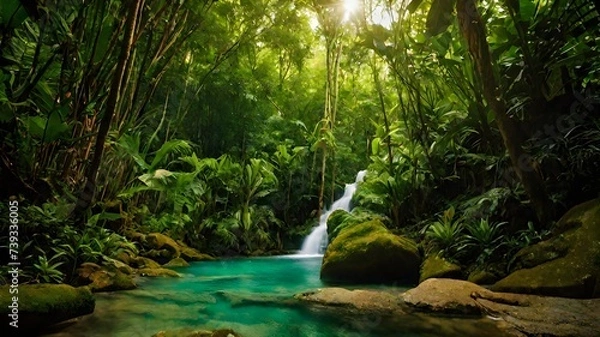 Obraz waterfall background very cool 