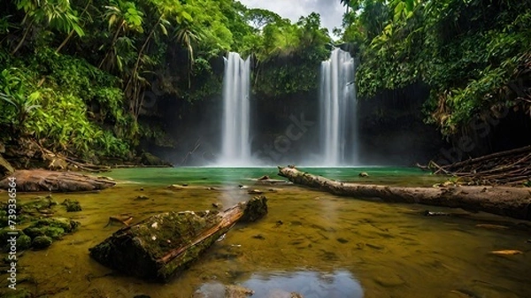 Fototapeta waterfall background very cool 