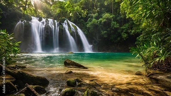 Fototapeta waterfall background very cool 