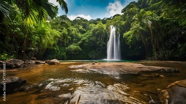 Obraz waterfall background very cool 