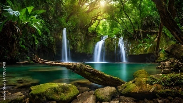 Obraz waterfall background very cool 