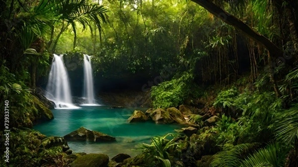 Obraz waterfall background very cool 