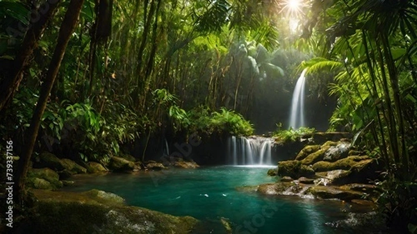 Obraz waterfall background very cool 