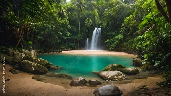 Obraz waterfall background very cool 