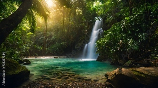 Obraz waterfall background very cool 