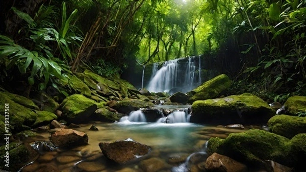 Obraz waterfall background very cool 