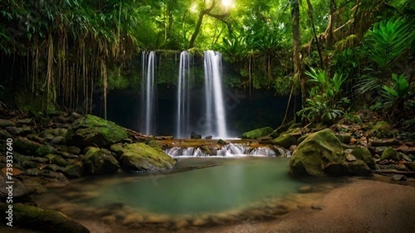 Obraz waterfall background very cool 