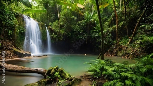 Obraz waterfall background very cool 