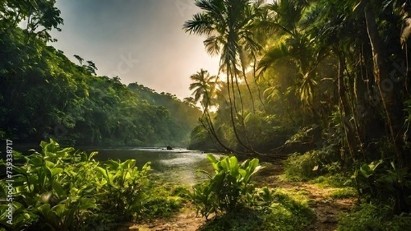 Fototapeta waterfall background very cool 