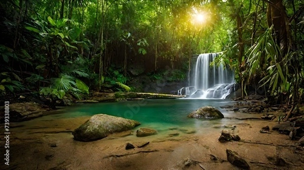 Obraz waterfall background very cool 